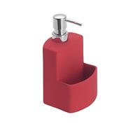 Wenko 3620111100 Dispenser per Detersivo True Colours Festival, Ceramica Soft-Touch Tocco Delicato, 10 x 18 x 10 cm, Rosso