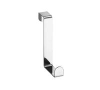 Wenko 4214062100 Ganci da Porta, Set da 6 Ganci, Battuta Fino a 4 cm, 7.6 x 2 x 4 cm, Lucido, Argento