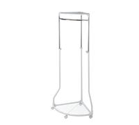 WENKO 4364700100 Ingresso Indipendente con scarpiera, Appendiabiti ad Angolo Regolabile, Bianco/Cromato, Portata Fino a 50 kg, 27,6 x 44-166,1 x 55,1 cm, Metallo, Argento, 166 x 55 x 70 cm