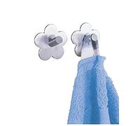 Wenko 4466030100 Ganci a Parete Fiore, Set 2 Pezzi, Autoadesivi, 5,8 x 2,8 x 5,8 cm, Opaco