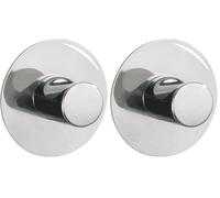 Wenko 4466420100 Gancio a Parete Imperia, Autoadesivi, Pressogetto di Zinco, 5 x 2 x 5 cm, Cromo (Confezione da 2)