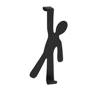 Wenko 4468150100 - Gancio per porta a forma di ragazzino acciaio laccato, 8 x 15 x 2.5 cm, Nero
