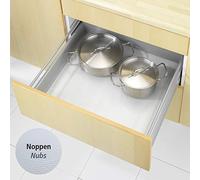Wenko 47046100 Tappeto antiscivolo in plastica trasparente, con cerchi in rilievo, 50,5 x 5,2 x 5,2 cm