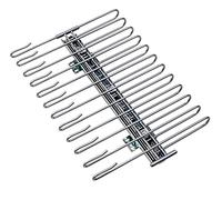 Wenko 5971100 Estraibile per armadio portapantaloni - per 12 paio di pantaloni, Metallo Cromo, 33 x 10 x 47 cm, Argento lucido