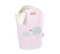 Wenko 62120100 cesto portabiancheria Kids Elli cesto per biancheria capacità 24 L, Poliestere, Rosa, 20 x 40 x 52 cm