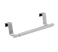 Wenko 79173100 Barra Portasalviette Sopra Anta Telescopica Estraibile, Acciaio Inossidabile, 22-35 x 6 x 7 cm, Argento Opaco