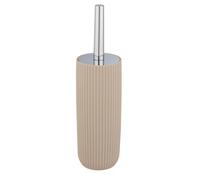 WENKO Set da bagno Agropoli beige, portaspazzolone chiuso in plastica di qualità, modellatura plastica e superficie strutturata, senza bisfenolo A, scopino igienico, Ø 10 x 36,5 cm