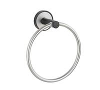 Wenko, Anello per Asciugamani Udine, Nero Opaco, Acciaio Inossidabile, Normale