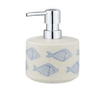 Wenko Aquamarin, Dispenser per Sapone Liquido, capacità 0,475 l, Ceramica, Beige, 10 x 13.2 x 10 cm