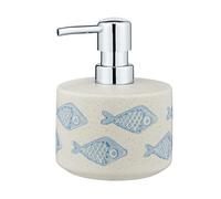 Wenko Aquamarin, Dispenser per Sapone Liquido, capacità 0,475 l, Ceramica, Beige, 10 x 13.2 x 10 cm