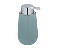 Wenko Badi - Dispenser di sapone in ceramica di alta qualità con superficie opaca, testa a pompa, capacità 320 ml, ricaricabile