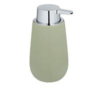 Wenko Badi-Dispenser per Sapone Liquido, capacità 0,32 l, Ceramica, Verde, 9,5 x 16 x 8 cm