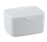 Wenko Contenitore con coperchio Barcelona bianco - Cestino portaoggetti, cestino da bagno con coperchio, assolutamente infrangibile Capacità: 2.479 l, TPE, 19.5 x 11 x 16 cm, Bianco