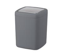 WENKO Portarifiuti Barcelona antracite 3 ltr. - Portarifiuti per cosmetici, assolutamente infrangibile Capacità: 3 l, TPE, 15 x 20 x 15 cm, Grigio antracite