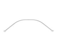 WENKO Bastone tenda doccia curvo chrome - variabile, Alluminio, 2.5 x 2.5 cm, Cromo