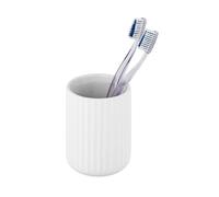 Wenko Bicchiere porta spazzolini Belluno, Ceramica, Bianco/Nero