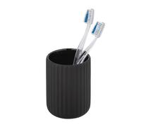Wenko Bicchiere porta spazzolini Belluno, Ceramica, Nero