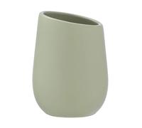 Wenko - Bicchiere per spazzolino da denti in ceramica di alta qualità con superficie opaca, per conservare spazzolino da denti e dentifricio