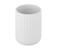 Wenko Bicchiere porta spazzolini Belluno, Ceramica, Bianco/Nero