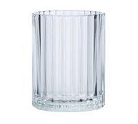 Wenko - Bicchiere porta spazzolini, in vetro, trasparente, 7,5 x 10 x 7,5 cm