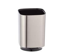 Wenko Bicchiere portaspazzolini Auron Argento, pregiato bicchiere portaspazzolini per spazzolini da denti e dentifricio, in pregiata plastica con cangiante color argento, 7 x 10 x 7 cm