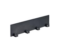Wenko Portautensili magnetico Ima nero, accessorio Black Outdoor Kitchen con 4 ganci per panni e accessori per barbecue, fissaggio rapido senza perforare su superficie metallica, 30 x 6,5 x 2 cm
