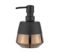 Wenko Brandol-Dispenser per Sapone Liquido, capacità 0,45 l, Ceramica, Nero, 9.8 x 14.1 x 9.8 cm