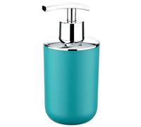 WENKO Dispenser sapone Brasil petrol - infrangibile Capacità: 0.32 l, TPE, 7.3 x 16.5 x 9 cm, Petrolio