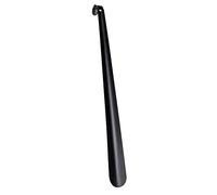 WENKO Calzascarpe extra lungo, aiuta a calzare le scarpe senza sforzare la schiena o chinarsi, lunghezza 58,5 cm acciaio inox con foro per appenderlo, ideale per corridoio e ingresso, nero