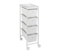 WENKO Carrello Con 4 Ripiani Carrello Multifunzionale Scaffale Da Terra