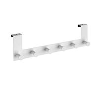 Wenko Celano - Appendiabiti con 6 ganci, per porte fino a 2 cm, in acciaio, 39 x 11 x 7,5 cm, colore: Bianco