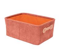 Wenko Cesta da bagno Anela per riporre strumenti e accessori da bagno in morbido design a corda, 100% poliestere, con due piccole maniglie in pelle artificiale, 27,6 x 12 x 20 cm, rosa antico
