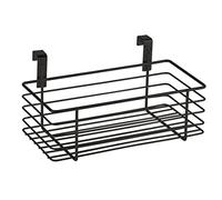 WENKO Cestello sospeso Klein, portaoggetti da appendere a un cassetto o allo sportello di un armadio, adatto a stanza da bagno e cucina, in metallo verniciato a polvere, 24 x 11,5 x 15 cm, nero