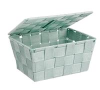 Wenko Cestino con coperchio Adria verde menta, Polipropilene, 19 x 10 x 14 cm, Verde menta