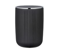 WENKO Cestino con coperchio basculante Mod Agropoli L grigio, 5,5 litri | cestino da bagno con coperchio, cestino in materiale plastico con superficie satinata, Ø 19 x 27 cm