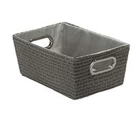 Wenko Cestino cromo grigio - cestino per il bagno Capacità: 4.68 l, Polipropilene, 28 x 12 x 19.5 cm, Grigio