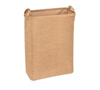 WENKO Cesto portabiancheria Juna quadrato 100% iuta per raccogliere la biancheria sporca, ad es. in camera da letto, cesta con due impugnature per semplificare il trasporto, 18,5 x 55 x 40 cm, marrone