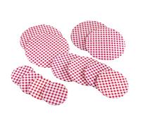 Wenko Coperchietti Flessibili, a quadratini Bianchi e Rossi, Klassik Set 12pz.