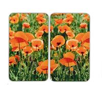 Wenko Coprifornelli Universal Poppy Field, Set 2 Pezzi per Tutti i Tipi di Piani