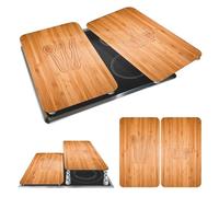 WENKO Coprifornelli in vetro Universal Lunch - 2er Set, Kochplattenabdeckung und Schneidebrett für alle Herdarten, Vetro temperato, 30 x 52 cm, Multicolore