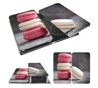 WENKO Coprifornelli Universale Mod Macarons, regolabile in altezza per tutti i tipi di fornelli, tagliere e paraspruzzi, vetro, 30 x 52 cm, 2 pezzi