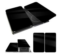 WENKO Coprifornelli Universale Mod Nero, regolabile in altezza per tutti i tipi di fornelli, tagliere e paraspruzzi, vetro, 30 x 52 cm, 2 pezzi