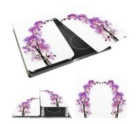 WENKO Coprifornelli Universale Mod Orchidea in fiore, regolabile in altezza per tutti i tipi di fornelli, tagliere e paraspruzzi, vetro, 30 x 52 cm, 2 pezzi
