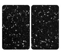 WENKO Copertura per fornello universale terrazzo, set 2 pezzi per tutti i tipi di fornelli in vetro temperato, utilizzabile anche come tagliere, igienico, resistente a graffi e urti, 30 x 52 cm