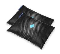 WENKO Cuscino deumidificatore per auto 400 g, set da 2, riutilizzabile, contro i finestrini appannati, la formazione di muffa e odori, con indicatore di saturazione, 12 x 4 x 22,5 cm