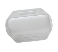 WENKO Cuscino poggiatesta da vasca Florida - cuscino vasca da bagno, Plastica, 34.5 x 2.3 x 24 cm, Bianco