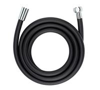 Wenko Design tubo doccia - Tubo flessibile per doccetta con protezione antitorsione ed omologazione per acqua potabile, Plastica, 175 cm, Nero Opaco