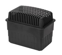 WENKO Deumidificatore con blocco granulato da 1 kg, adatto per bagno, garage, cantina, ricaricabile, 24 x 16 x 15,5 cm, colore: nero