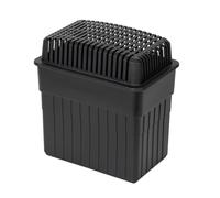 WENKO Deumidificatore con blocco granulato da 2 kg, adatto per bagno, garage, cantina, ricaricabile, 24 x 16 x 15 cm, colore: nero