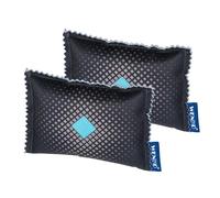 WENKO Deumidificatore per auto 120 g 2 pezzi - Set di 2 deumidificatori per ambiente, Gel di silice, 9 x 2 x 12.5 cm, Bianco